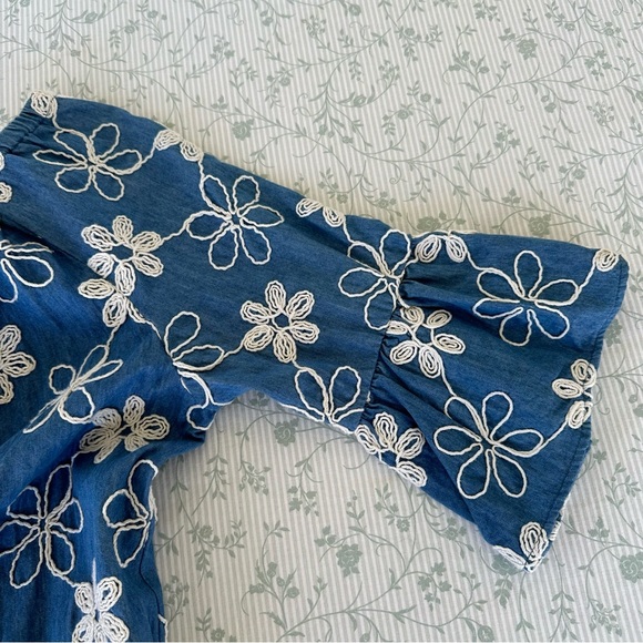 Label by Five Twelve Boho Floral Embroidered Ruffled Off Shoulder Mini Dress - Picture 6 of 9